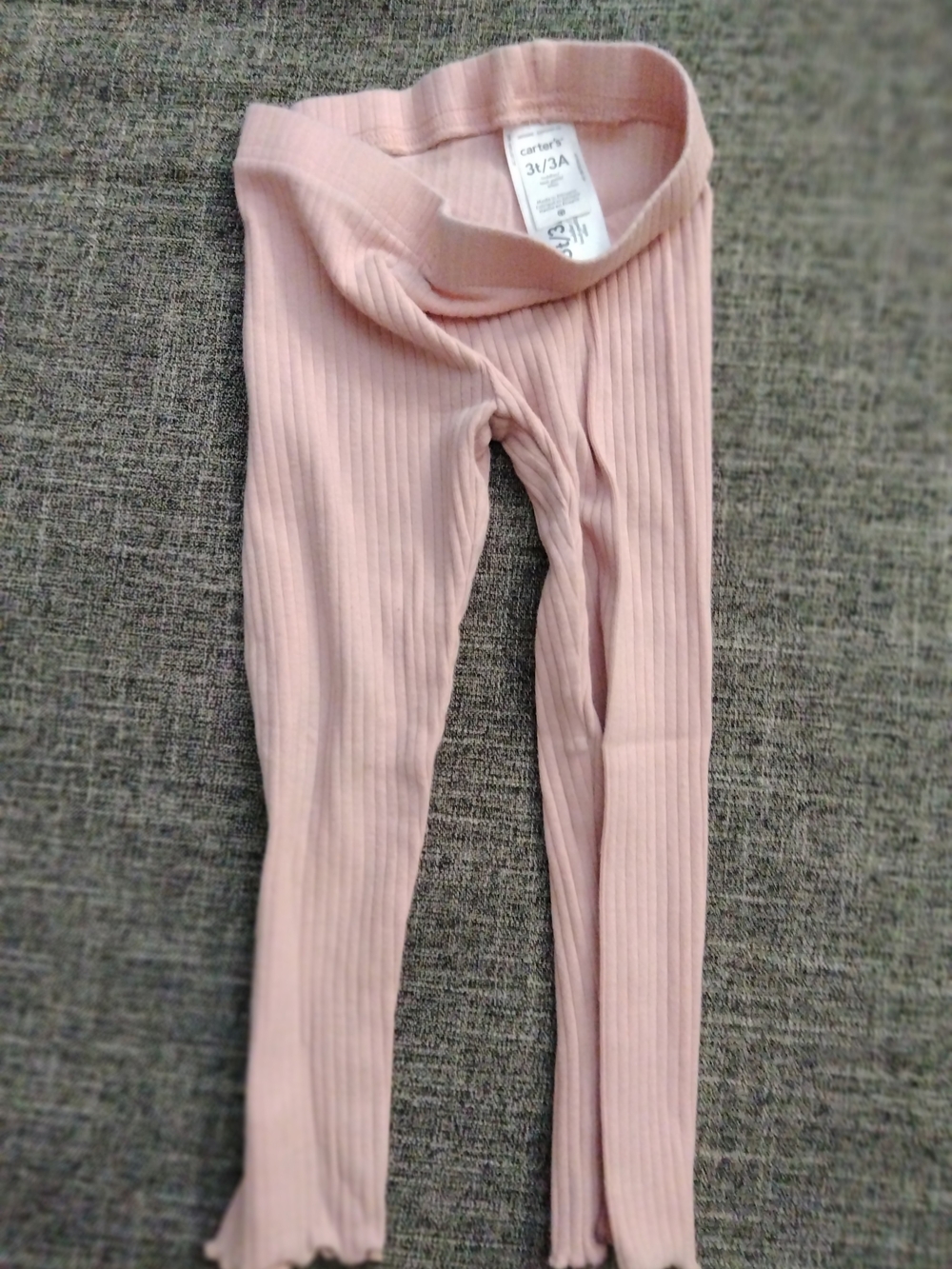 Carter's Pink Ribbed Girls' Leggings